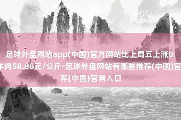 足球外盘网站app(中国)官方网站比上周五上涨0.2%；羊肉58.80元/公斤-足球外盘网站有哪些推荐(中国)官网入口