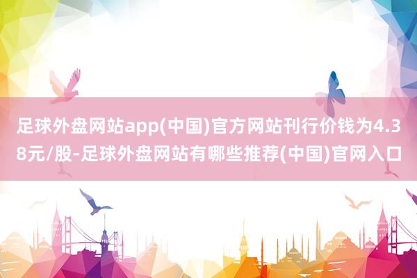 足球外盘网站app(中国)官方网站刊行价钱为4.38元/股-足球外盘网站有哪些推荐(中国)官网入口