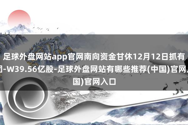 足球外盘网站app官网南向资金甘休12月12日抓有集团-W39.56亿股-足球外盘网站有哪些推荐(中国)官网入口