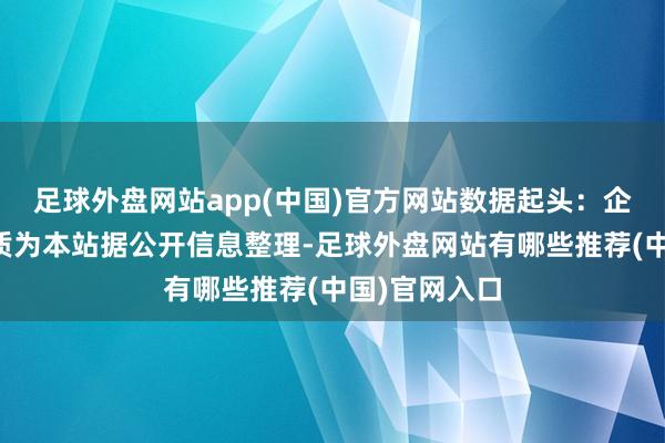 足球外盘网站app(中国)官方网站数据起头：企查查以上实质为本站据公开信息整理-足球外盘网站有哪些推荐(中国)官网入口