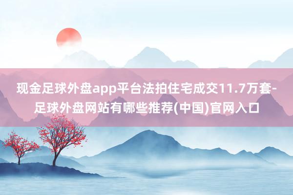 现金足球外盘app平台法拍住宅成交11.7万套-足球外盘网站有哪些推荐(中国)官网入口