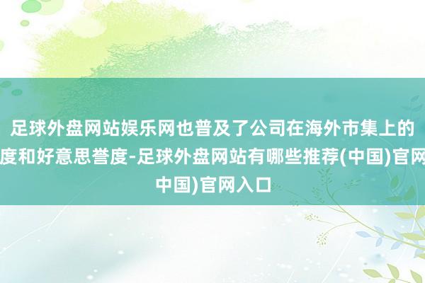 足球外盘网站娱乐网也普及了公司在海外市集上的闻明度和好意思誉度-足球外盘网站有哪些推荐(中国)官网入口